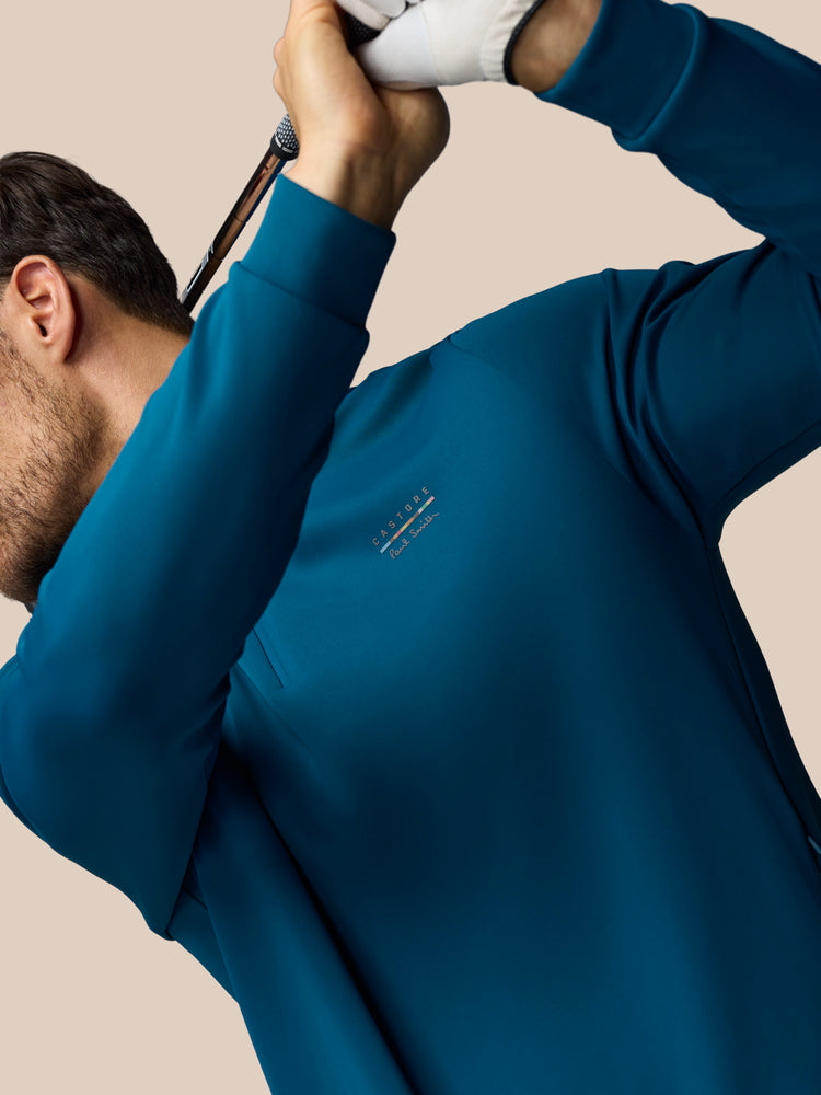 Men's Castore x Paul Smith Technical Quarter Zip Top - Teal