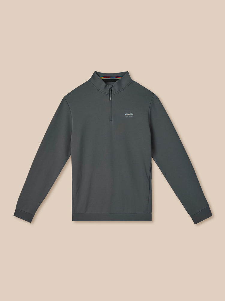 Men's Castore x Paul Smith Technical Quarter Zip Top - Charcoal