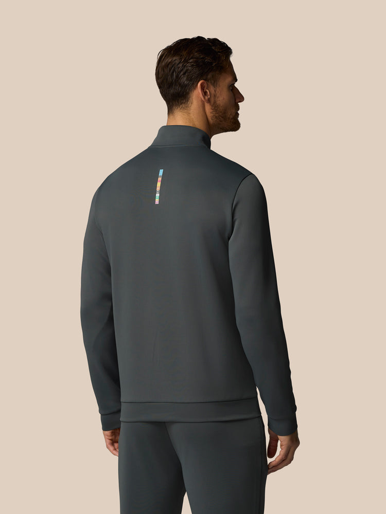 Men's Castore x Paul Smith Technical Quarter Zip Top - Charcoal