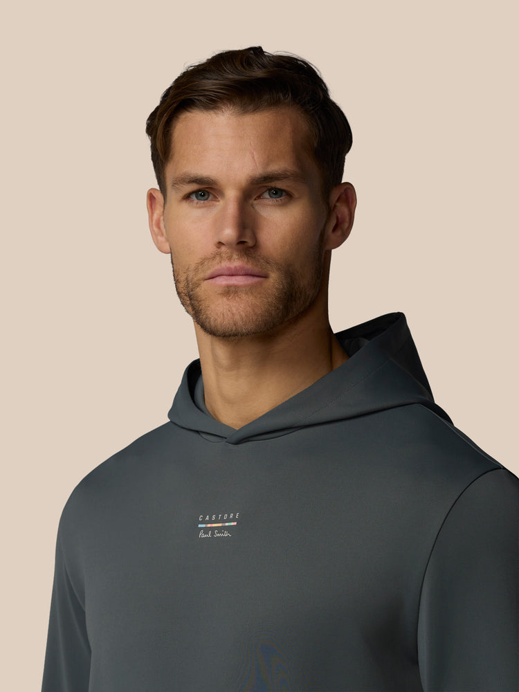 Men's Castore x Paul Smith Long Sleeve Technical Hoodie - Charcoal