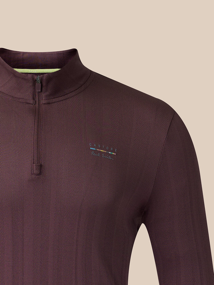 Men's Castore x Paul Smith Slim Fit Quarter Zip Top - Purple