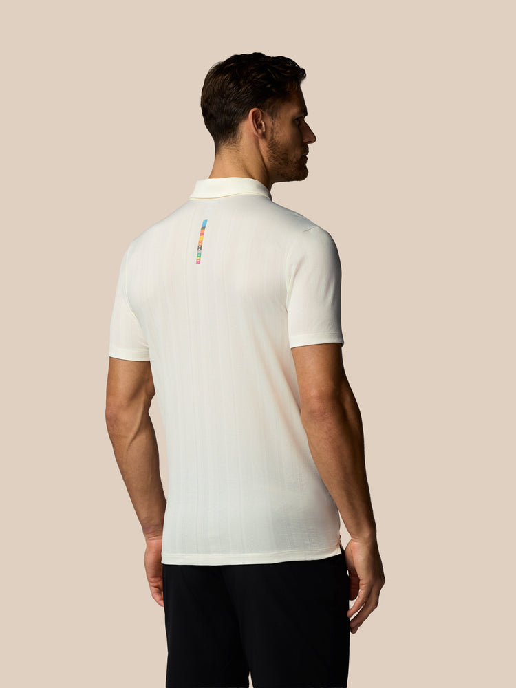 Men's Castore x Paul Smith Performance Engineered Knit Polo Top - Off White