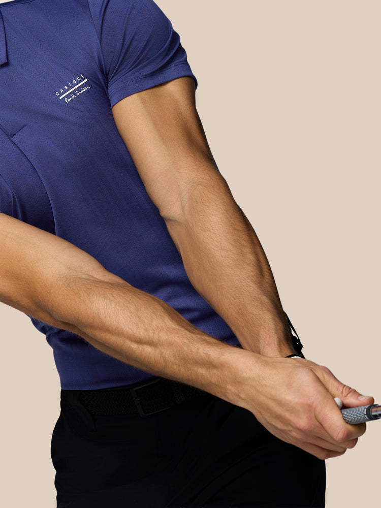 Men's Castore x Paul Smith Performance Engineered Knit Polo Top - Navy