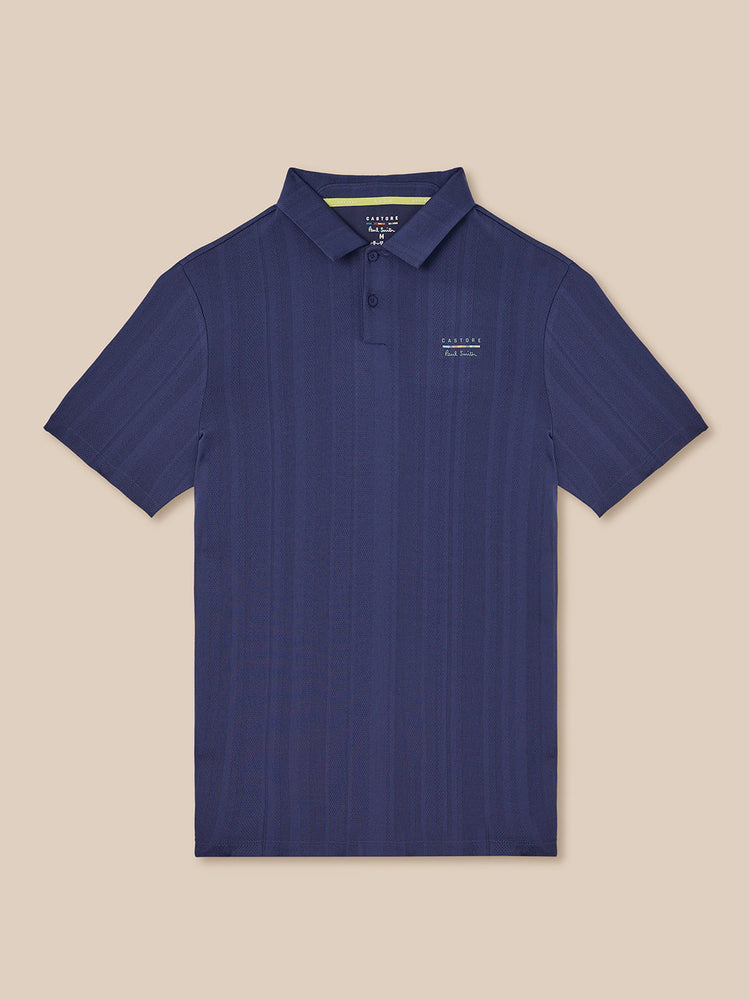 Men's Castore x Paul Smith Performance Engineered Knit Polo Top - Navy