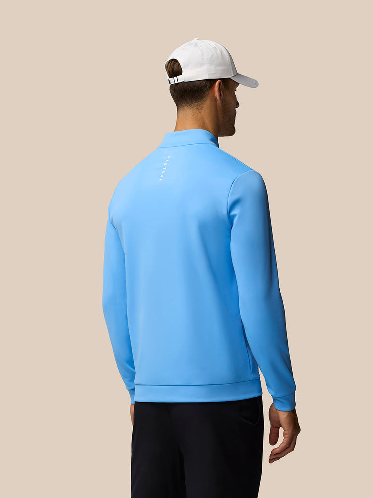 Golf Club Classic 1/4 Zip Top - Cool Blue