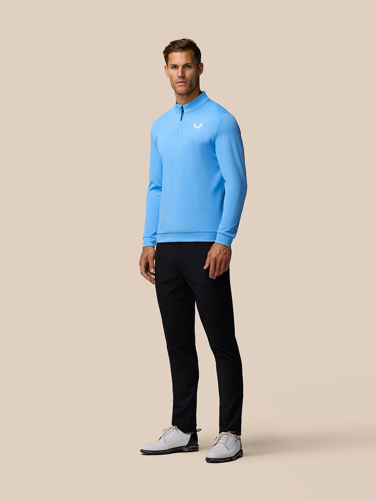 Golf Club Classic 1/4 Zip Top - Cool Blue