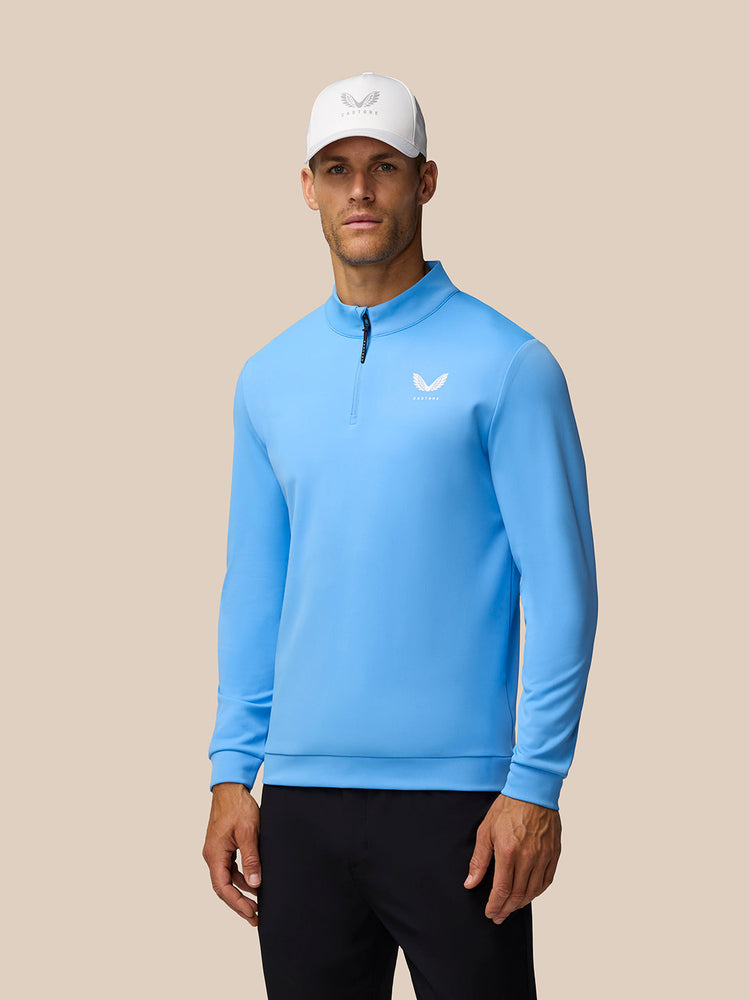 Golf Club Classic 1/4 Zip Top - Cool Blue
