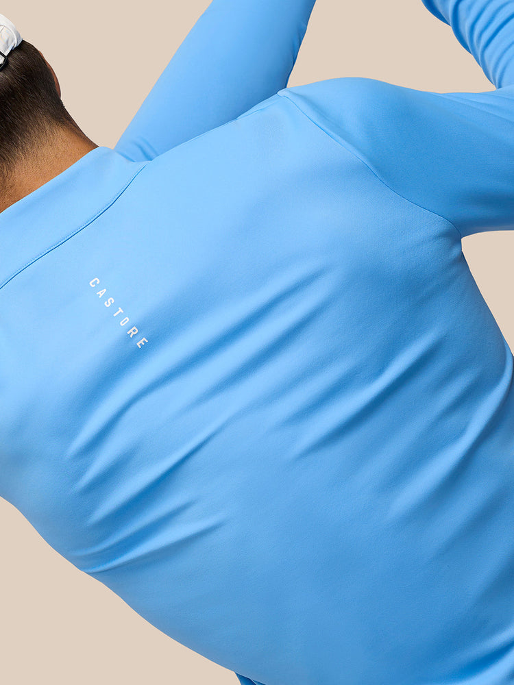 Golf Club Classic 1/4 Zip Top - Cool Blue
