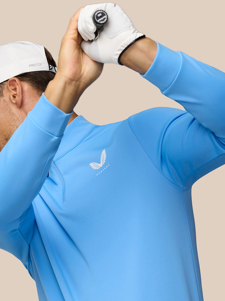 Golf Club Classic 1/4 Zip Top - Cool Blue