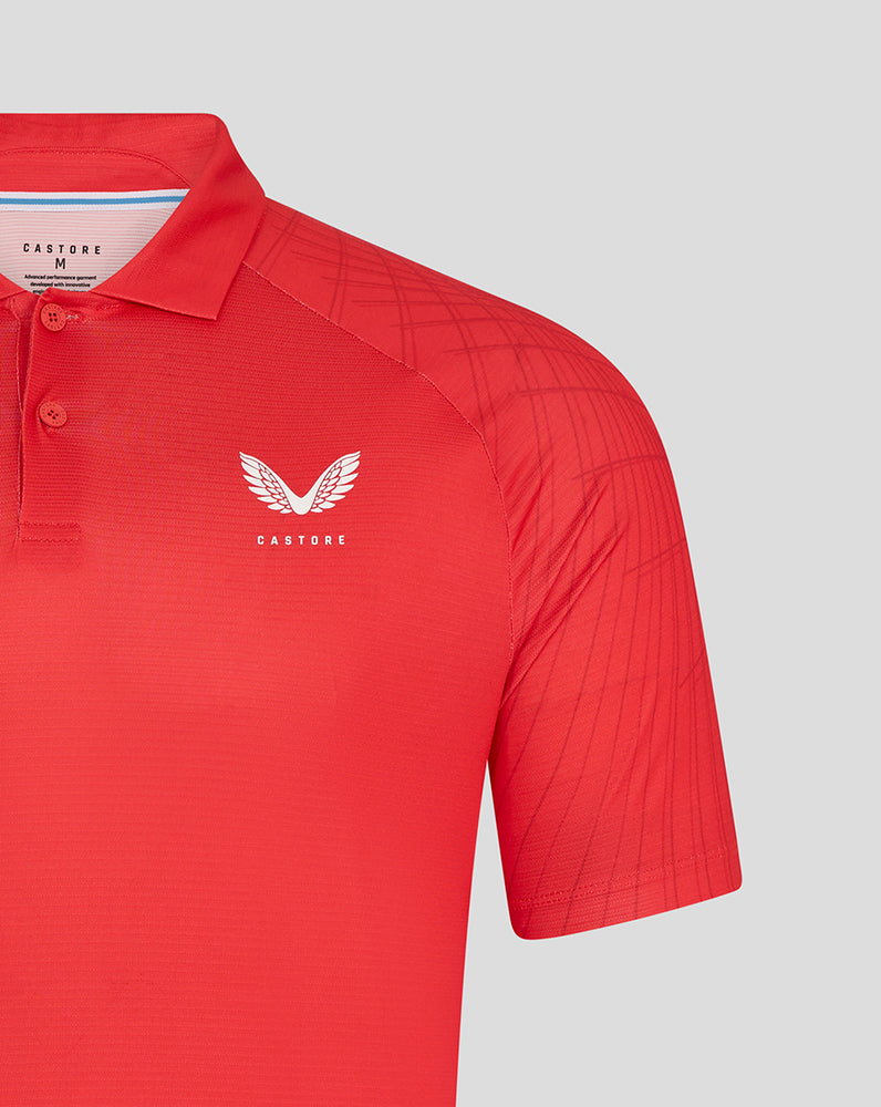 Men's Majesticks Club Shoulder Graphic Polo - Poppy Red