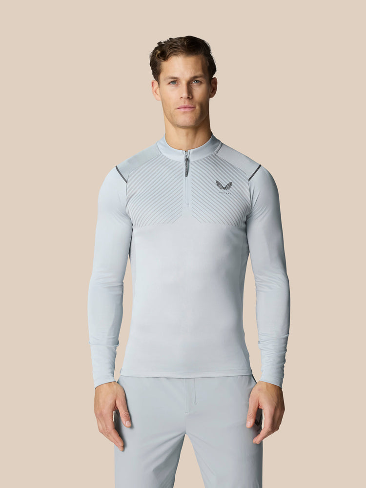 Pinnacle 1/4 Zip Top - Mid Grey