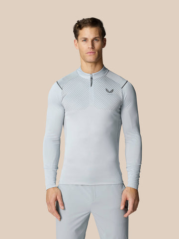 Pinnacle 1/4 Zip Top - Mid Grey