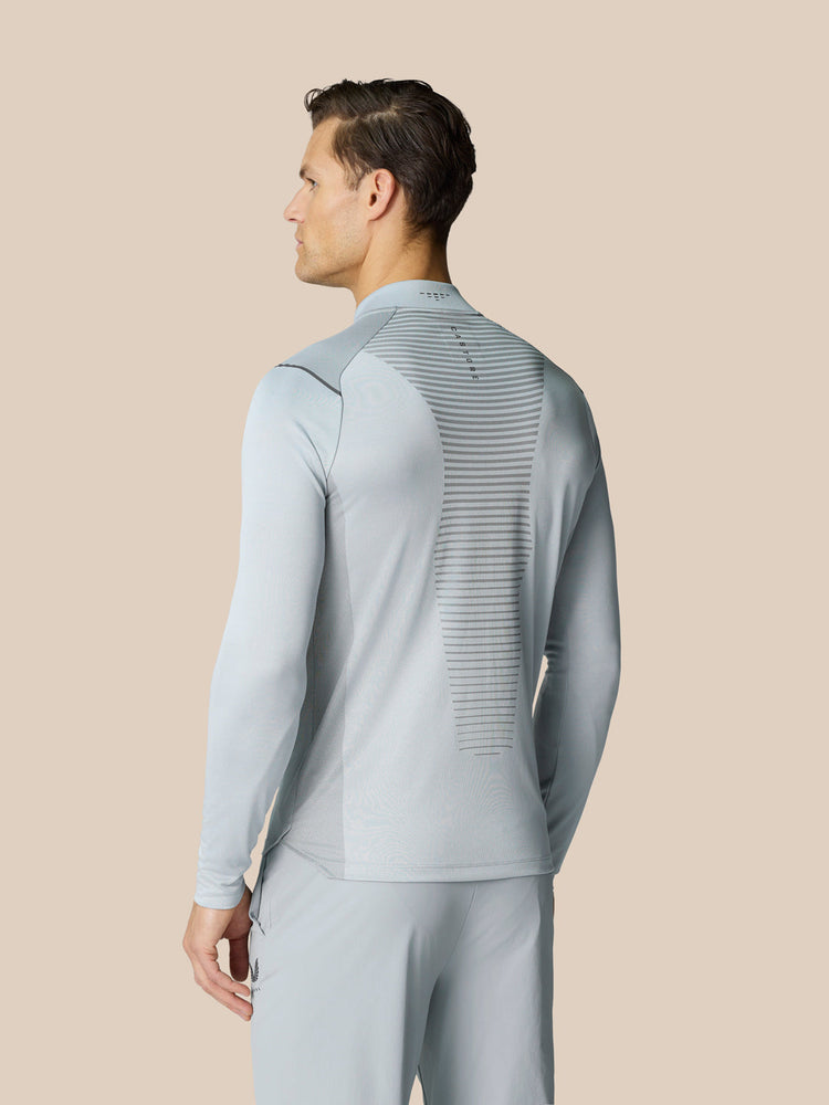 Pinnacle 1/4 Zip Top - Mid Grey