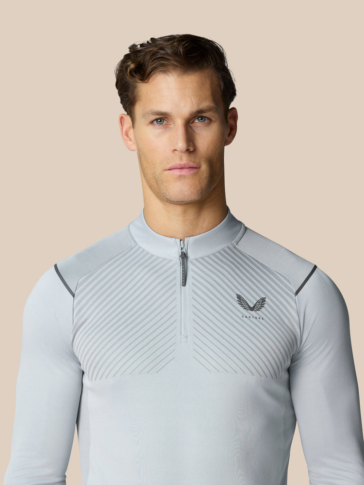 Pinnacle 1/4 Zip Top - Mid Grey