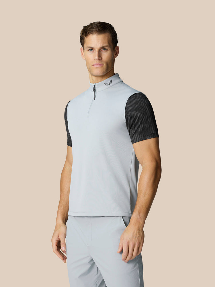 Club 1/2 Zip Gilet - Mid Grey