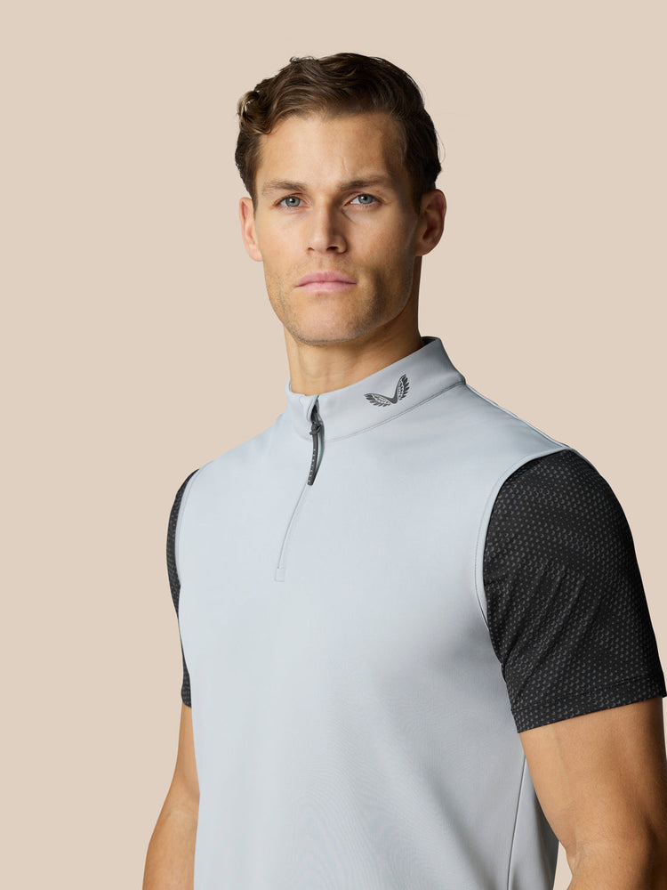 Club 1/2 Zip Gilet - Mid Grey