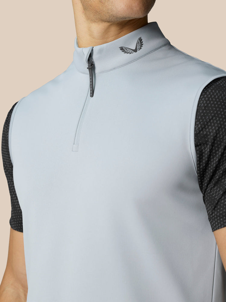 Club 1/2 Zip Gilet - Mid Grey
