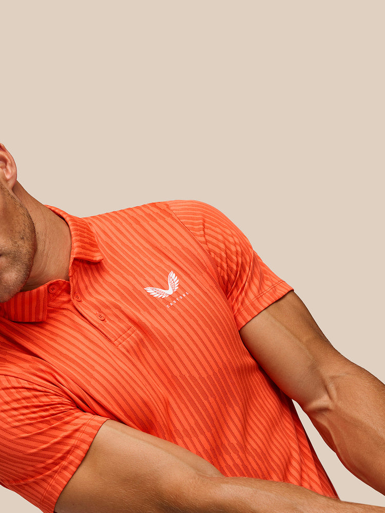Golf Pinnacle Glow Polo - Bright Orange