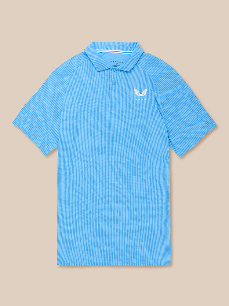 Golf Club Glow Printed Polo - Cool Blue
