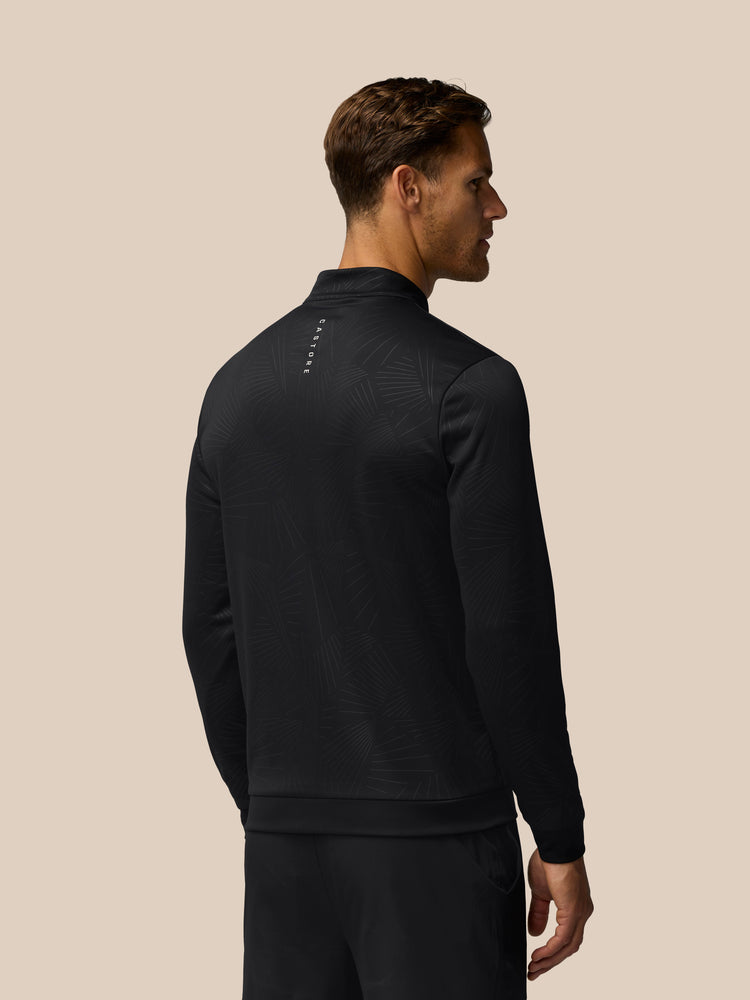 Golf Club Classic 1/4 Zip Debossed Top - Black