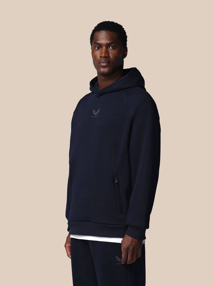 Men's Adapt Long Sleeve Cotton Fleece Hoodie - Navy