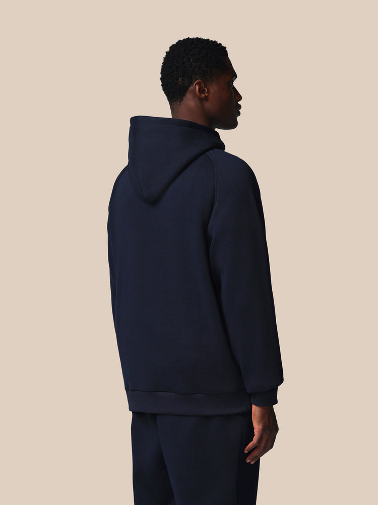 Men's Adapt Long Sleeve Cotton Fleece Hoodie - Navy