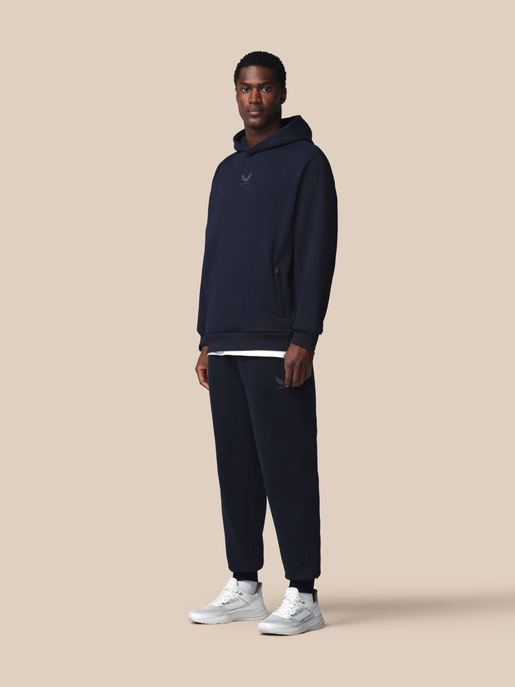 Men's Adapt Long Sleeve Cotton Fleece Hoodie - Navy
