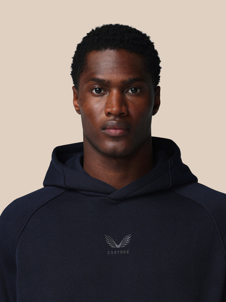 Men's Adapt Long Sleeve Cotton Fleece Hoodie - Navy