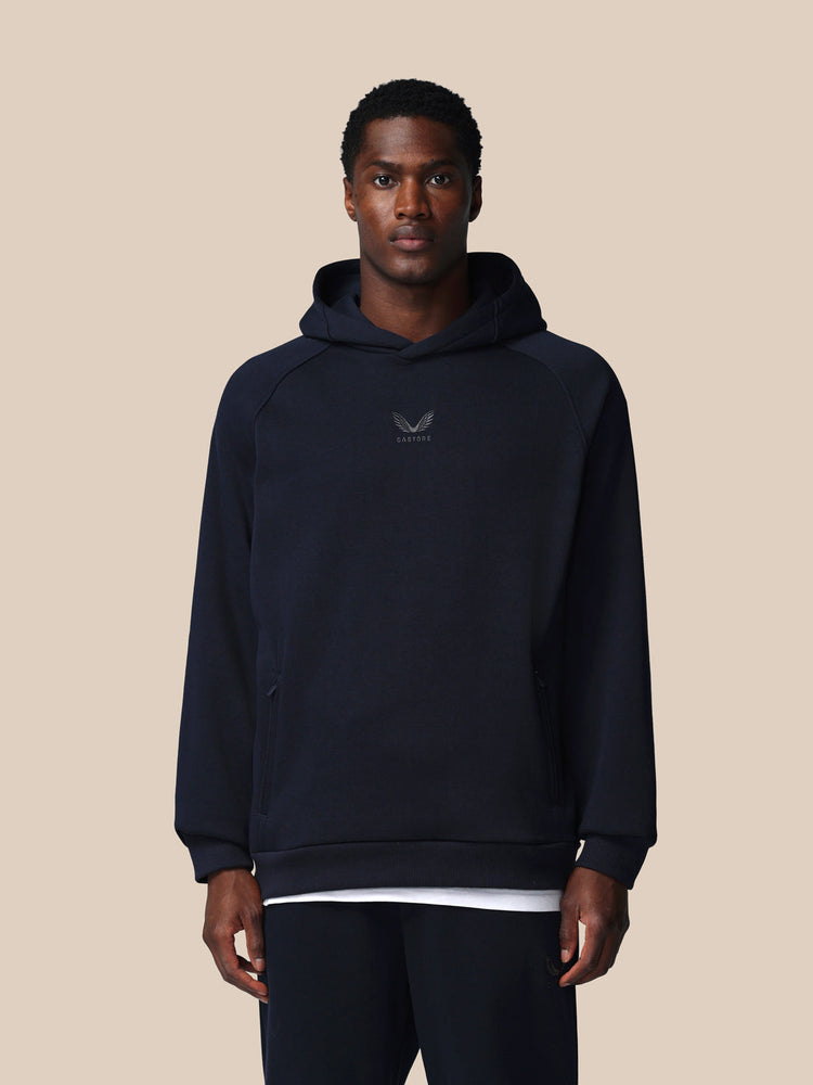 Men's Adapt Long Sleeve Cotton Fleece Hoodie - Navy