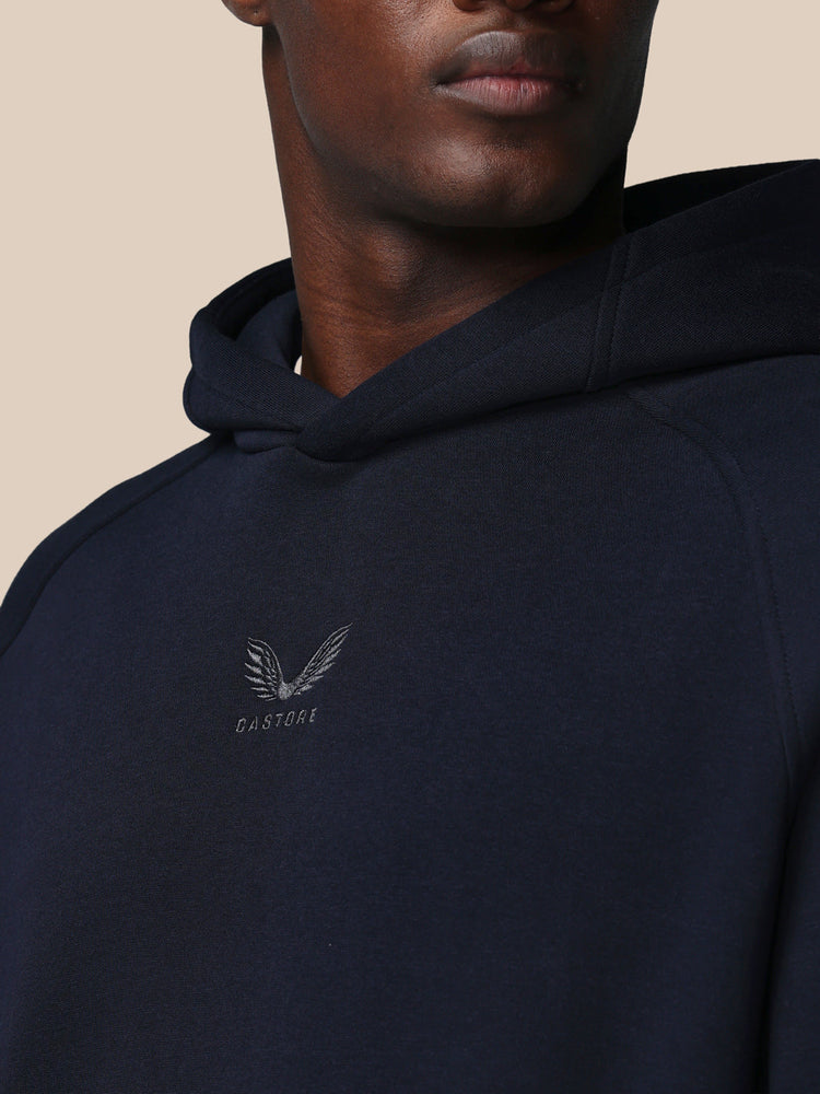 Men's Adapt Long Sleeve Cotton Fleece Hoodie - Navy