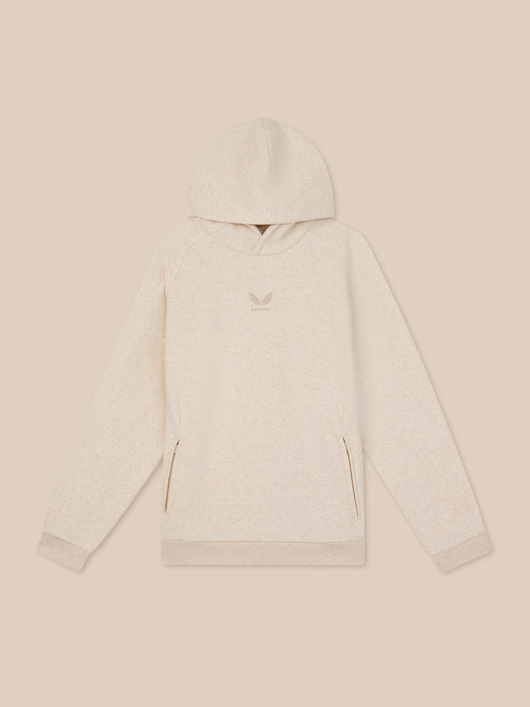 Men's Adapt Long Sleeve Cotton Fleece Hoodie - Oatmeal Marl
