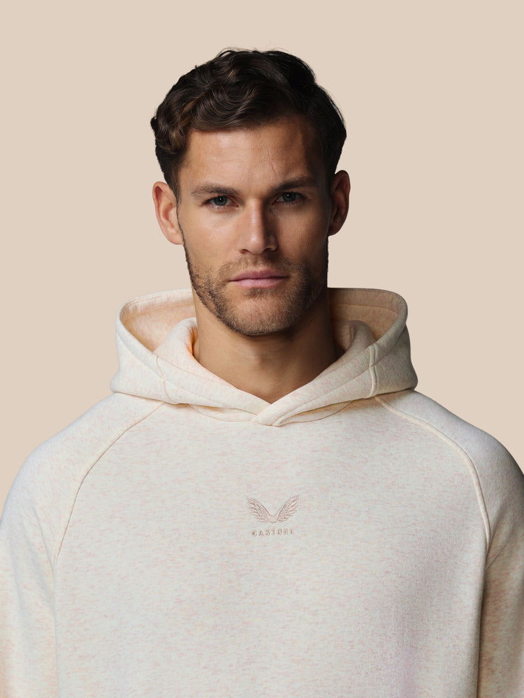 Men's Adapt Long Sleeve Cotton Fleece Hoodie - Oatmeal Marl