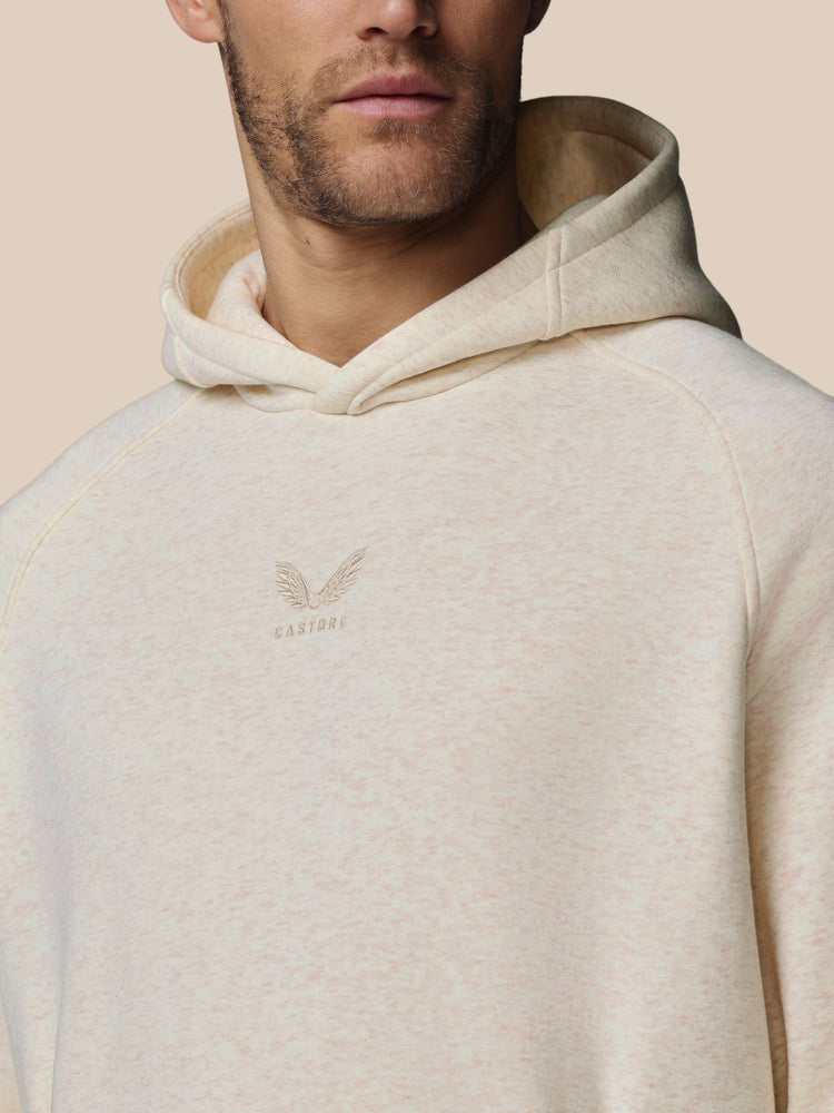 Men's Adapt Long Sleeve Cotton Fleece Hoodie - Oatmeal Marl