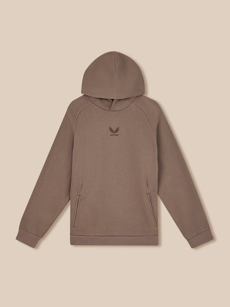 Men's Adapt Long Sleeve Cotton Fleece Hoodie - Deep Taupe
