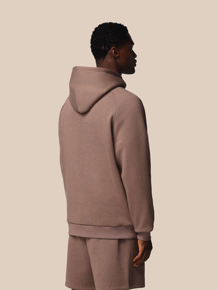 Men's Adapt Long Sleeve Cotton Fleece Hoodie - Deep Taupe