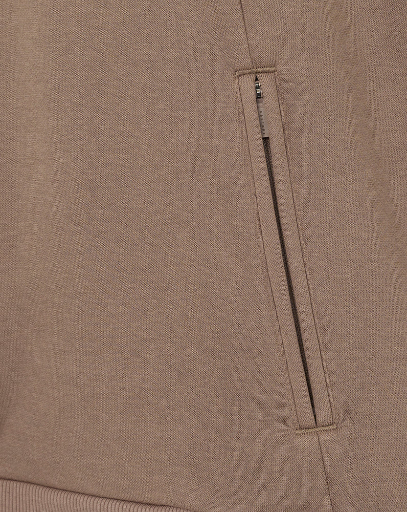 Men's Adapt Long Sleeve Cotton Fleece Hoodie - Deep Taupe