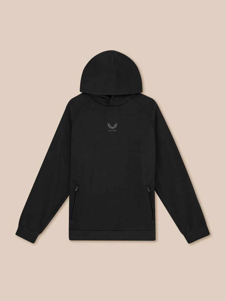 Men's Adapt Long Sleeve Cotton Fleece Hoodie - Black