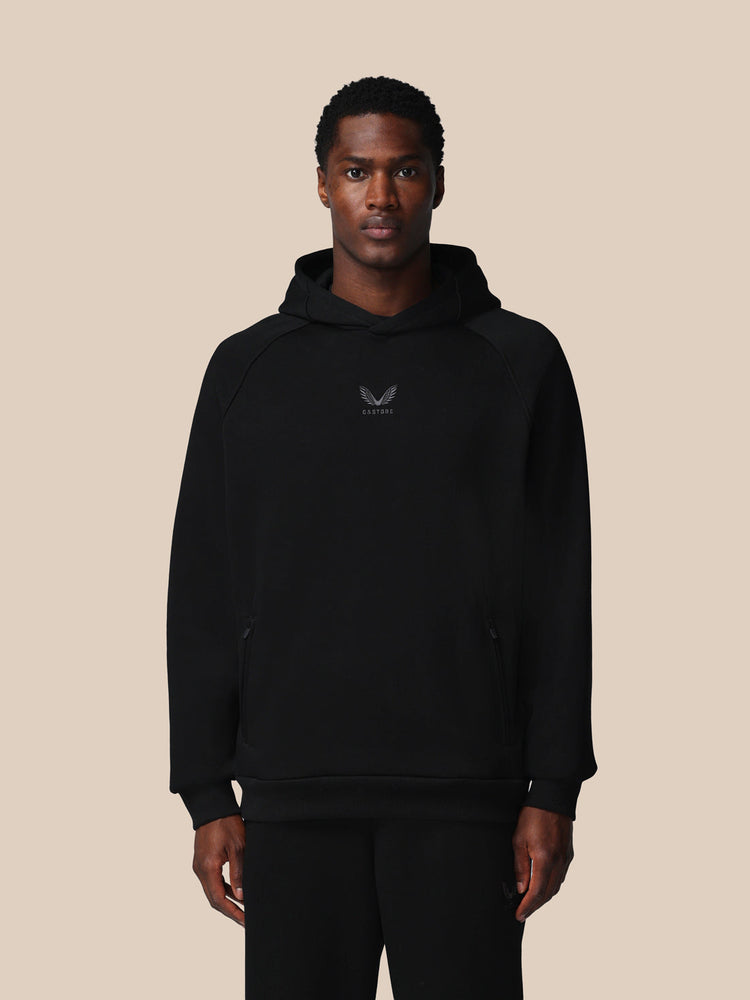 Men's Adapt Long Sleeve Cotton Fleece Hoodie - Black