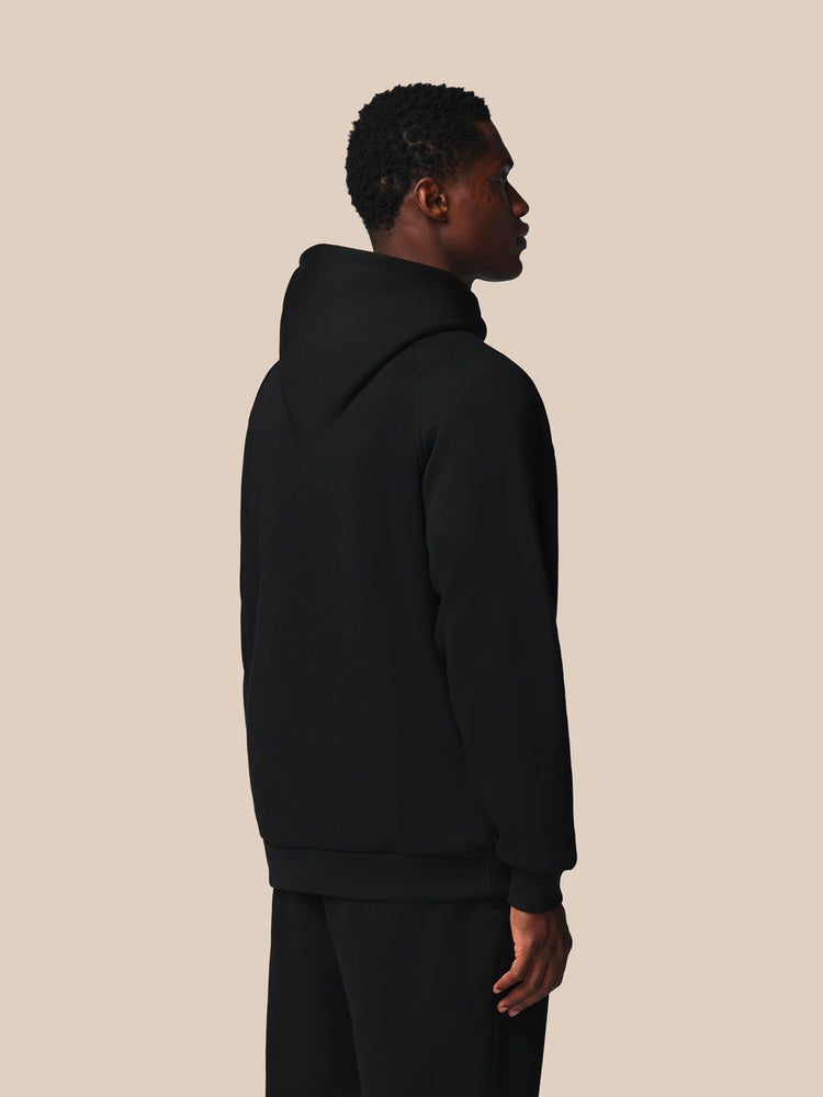 Men's Adapt Long Sleeve Cotton Fleece Hoodie - Black