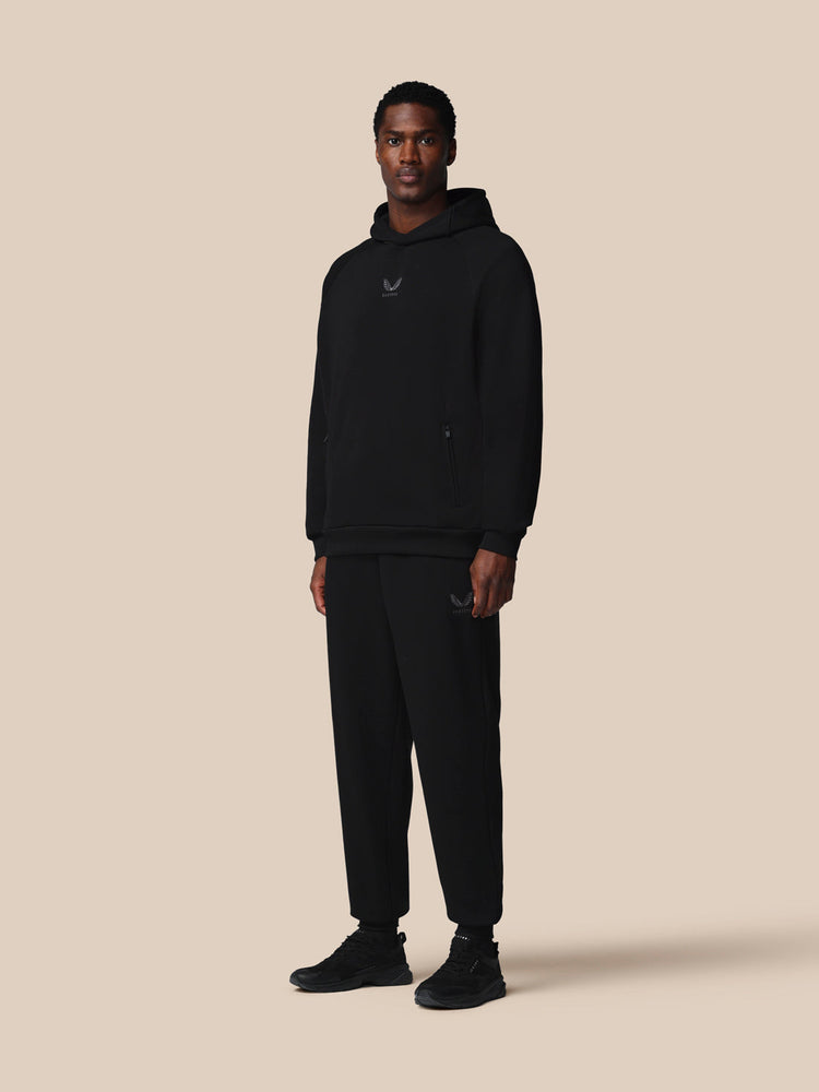Men's Adapt Long Sleeve Cotton Fleece Hoodie - Black