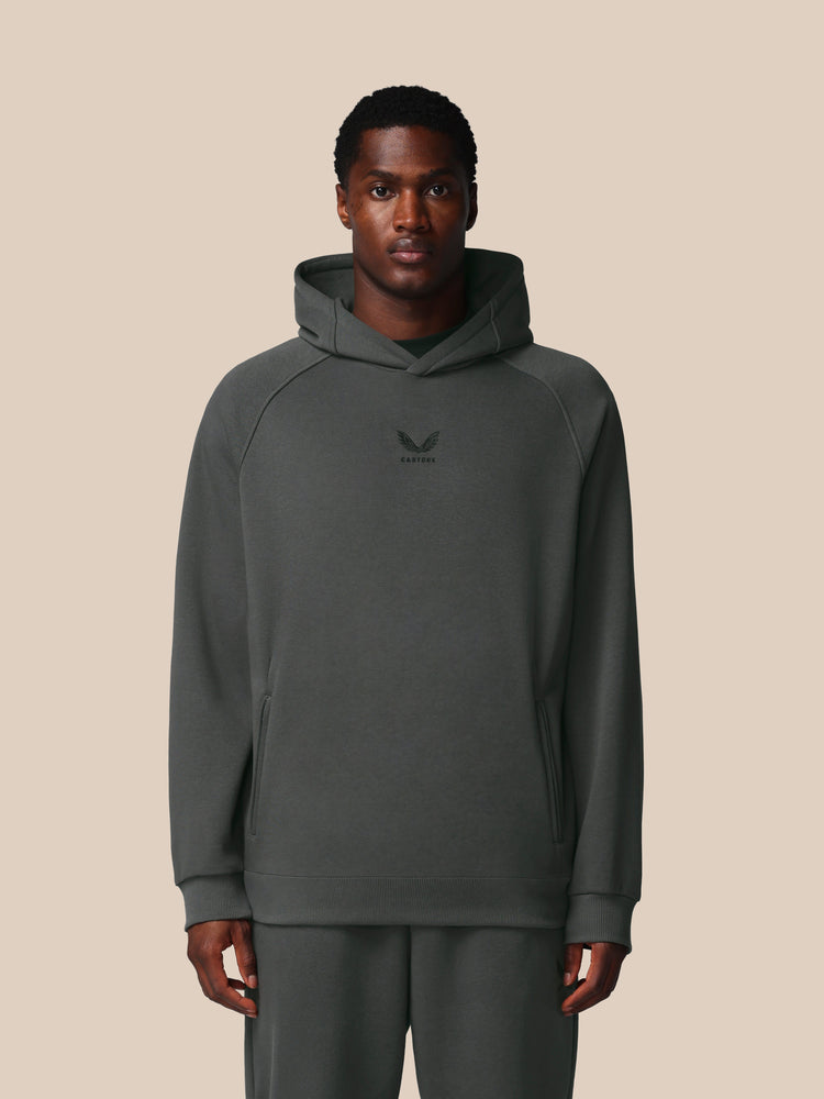 Men's Adapt Long Sleeve Cotton Fleece Hoodie - Gunmetal