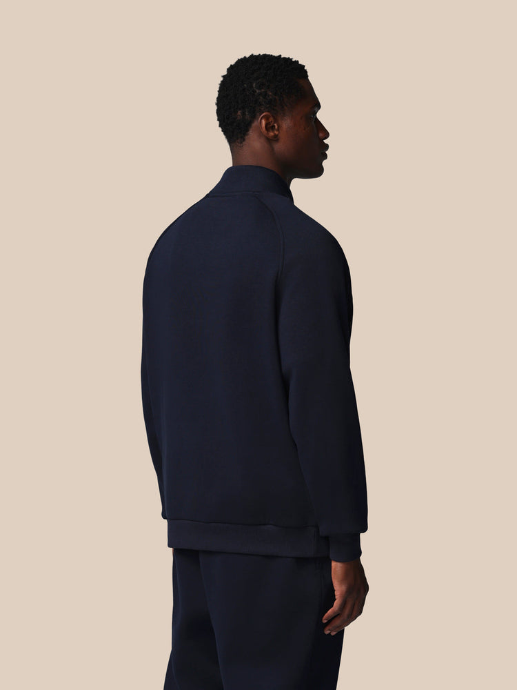 Men's Adapt Long Sleeve Cotton Fleece Quarter Zip Sweatshirt - Navy