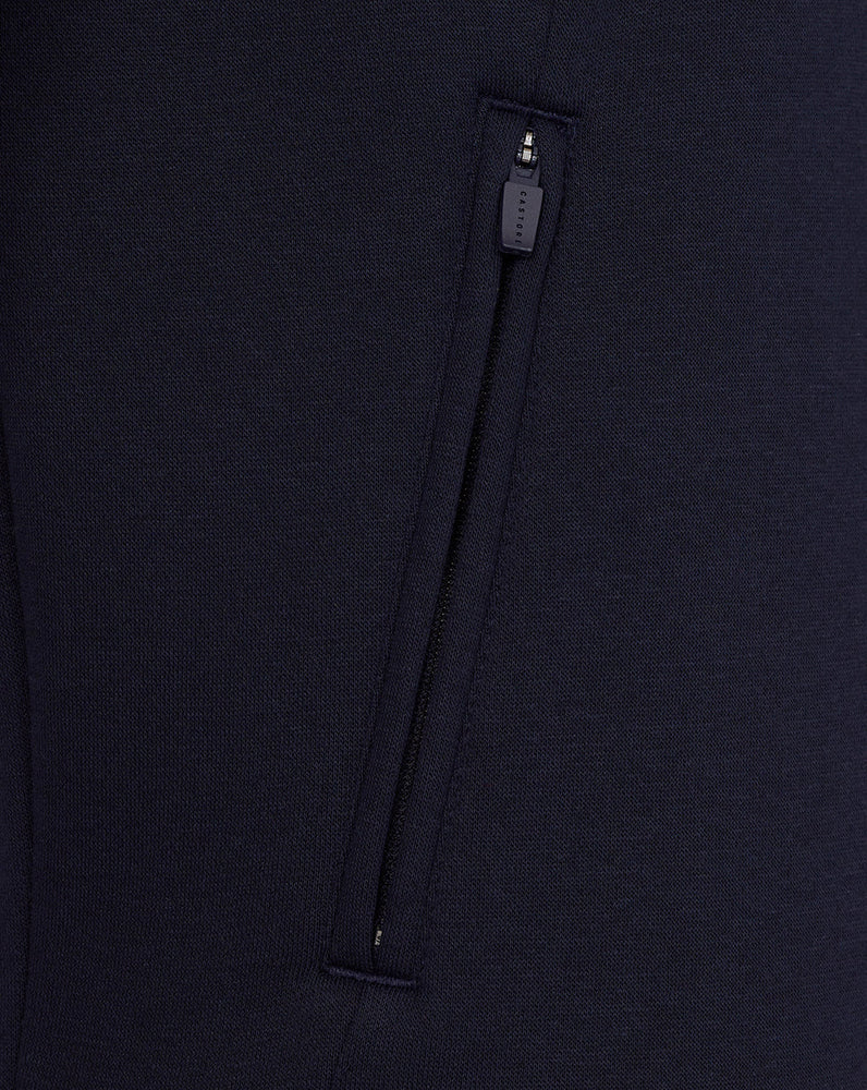 Men's Adapt Long Sleeve Cotton Fleece Quarter Zip Sweatshirt - Navy