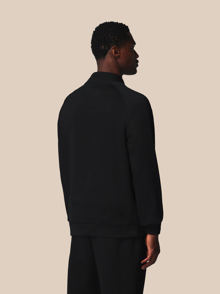 Men's Adapt Long Sleeve Cotton Fleece Quarter Zip Sweatshirt - Black