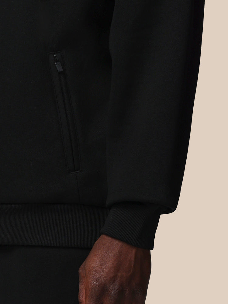 Men's Adapt Long Sleeve Cotton Fleece Quarter Zip Sweatshirt - Black