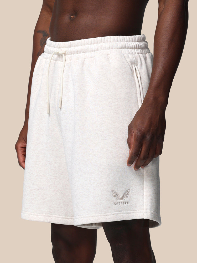 Men's Adapt Cotton Fleece Shorts - Oatmeal Marl