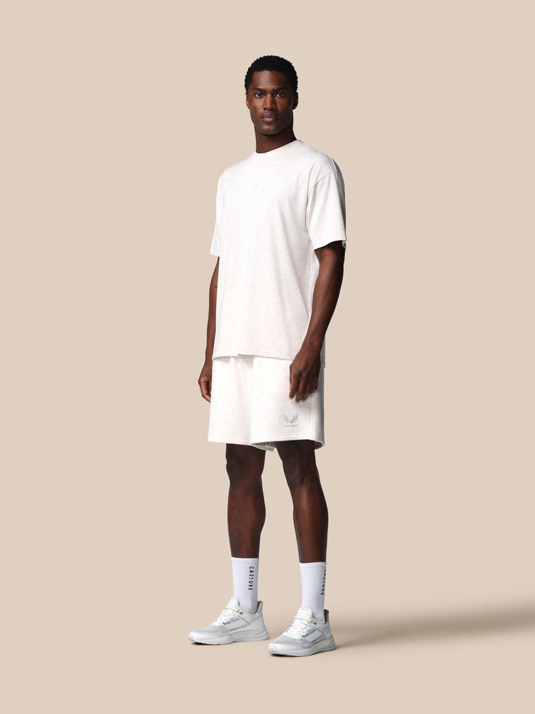 Men's Adapt Cotton Fleece Shorts - Oatmeal Marl