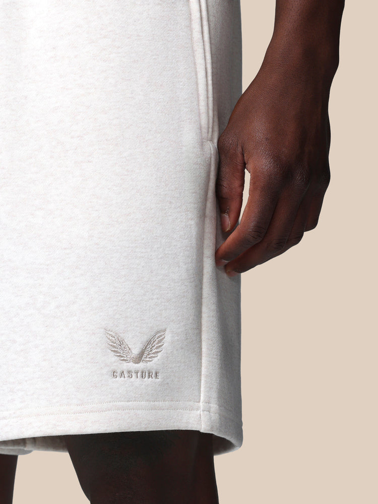 Men's Adapt Cotton Fleece Shorts - Oatmeal Marl