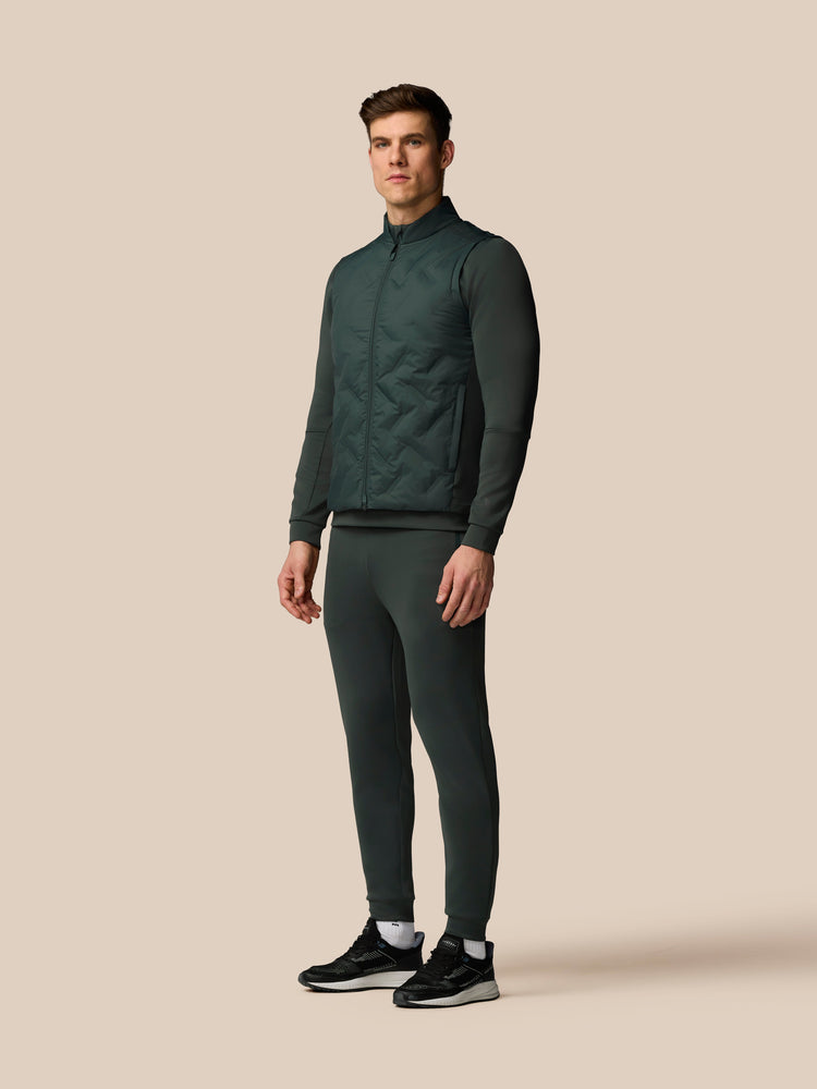 Men's Flex Hybrid Gilet - Dark Green