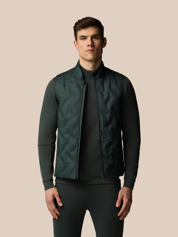 Men's Flex Hybrid Gilet - Dark Green